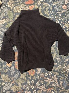 American Eagle Women’s Black Turtleneck Ribbed Sweater